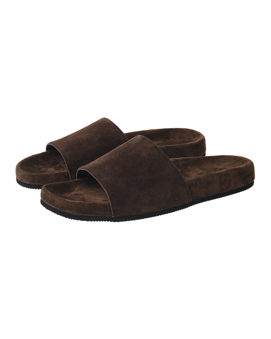 Suede Leather Slides