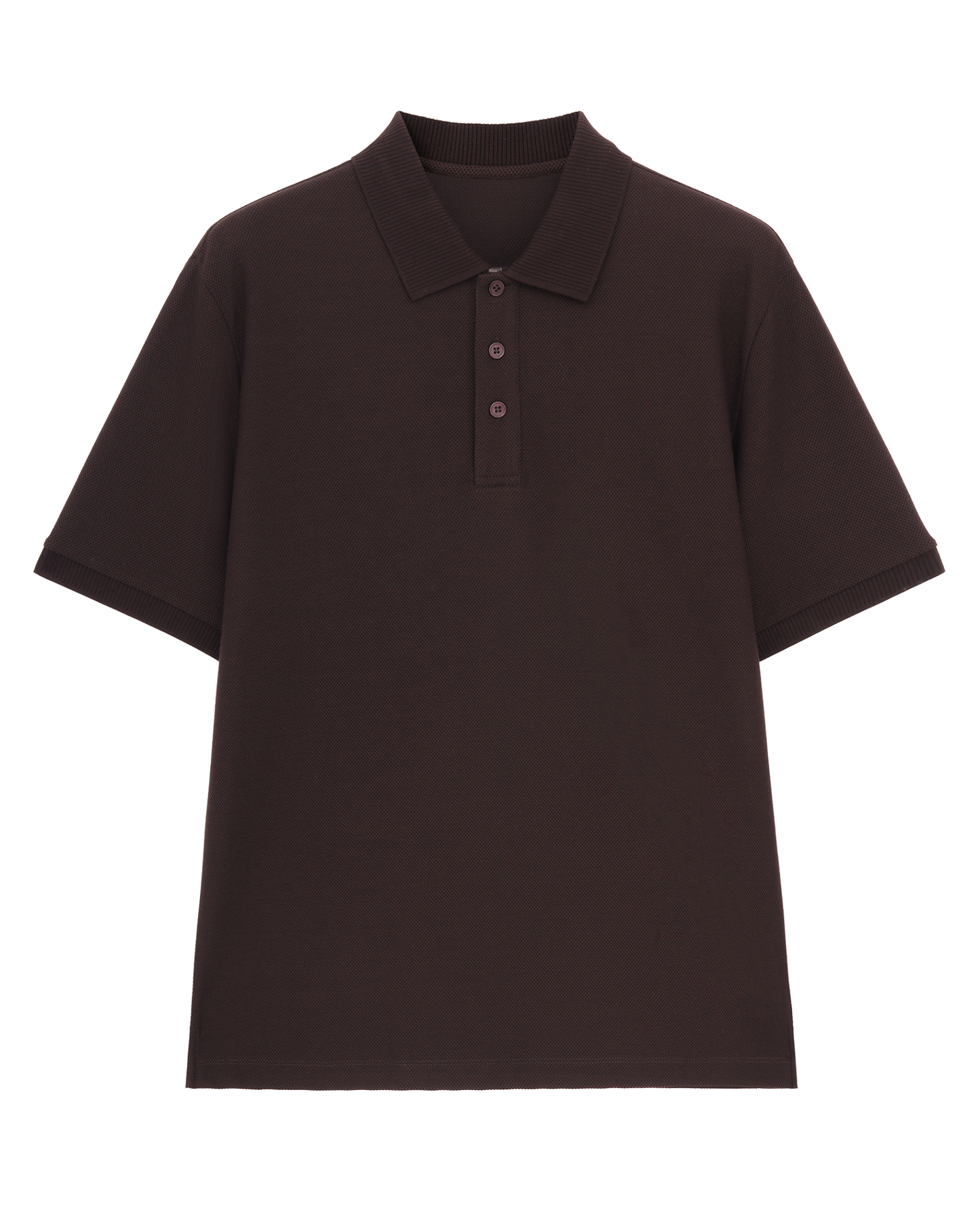 Slit Hem Cotton Polo