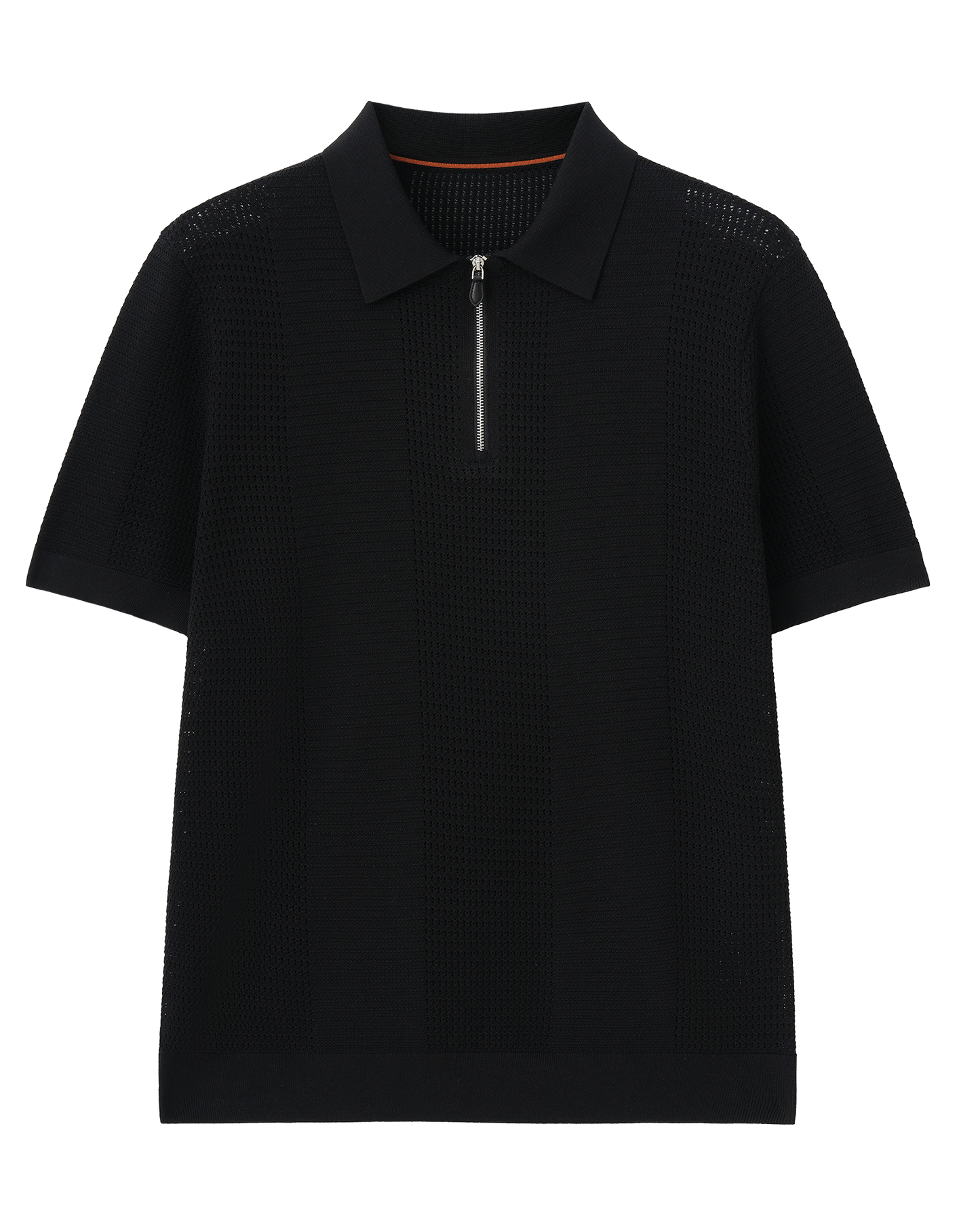 Open Knit Silk Cotton Polo