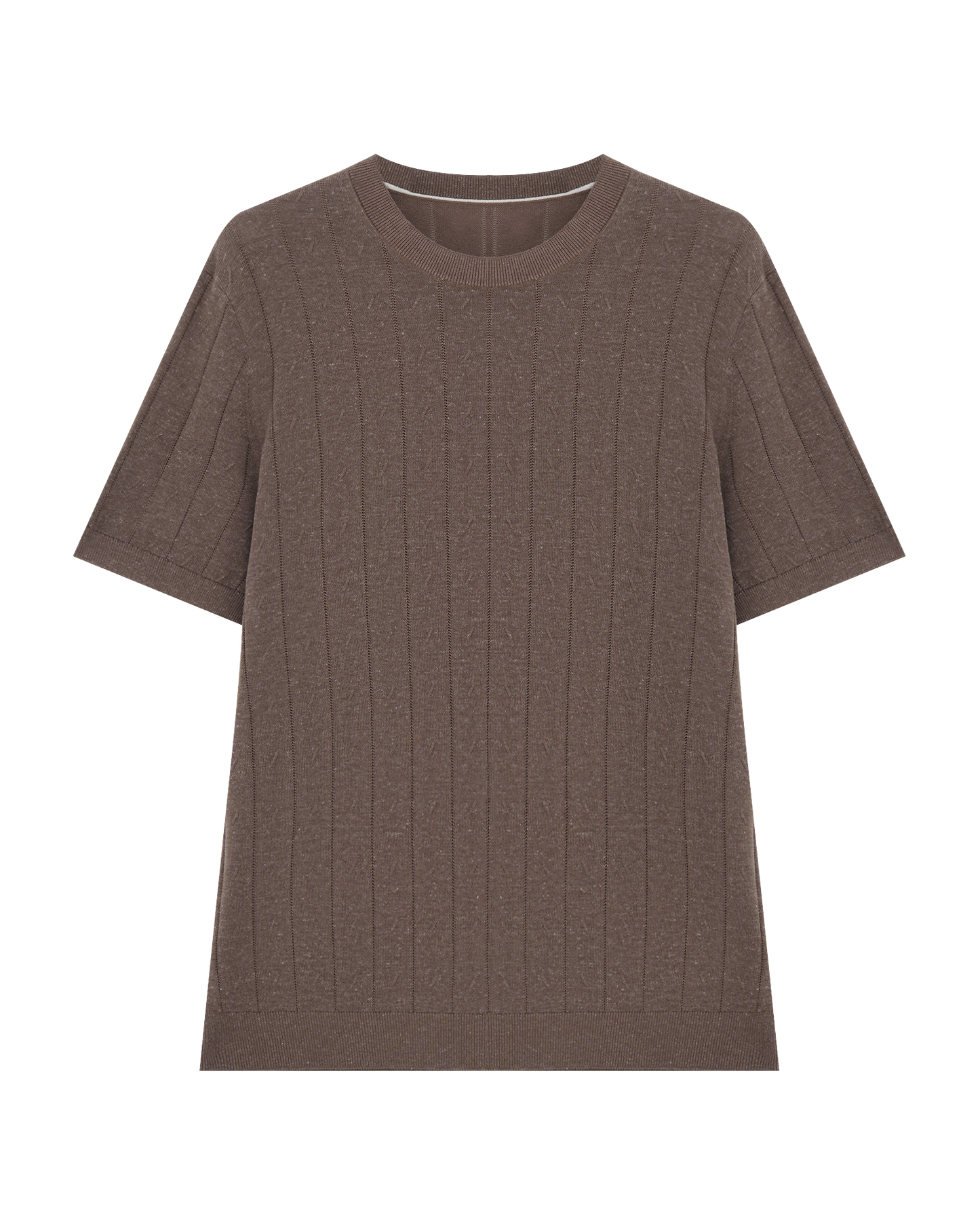 Cable Knit Linen T-Shirt