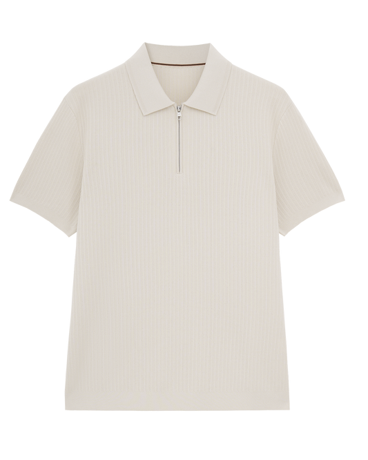 Half-Zip Cotton Polo
