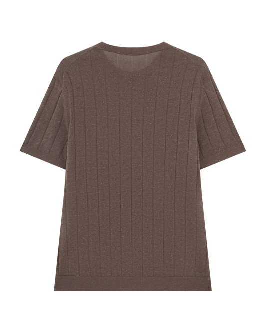 Cable Knit Linen T-Shirt