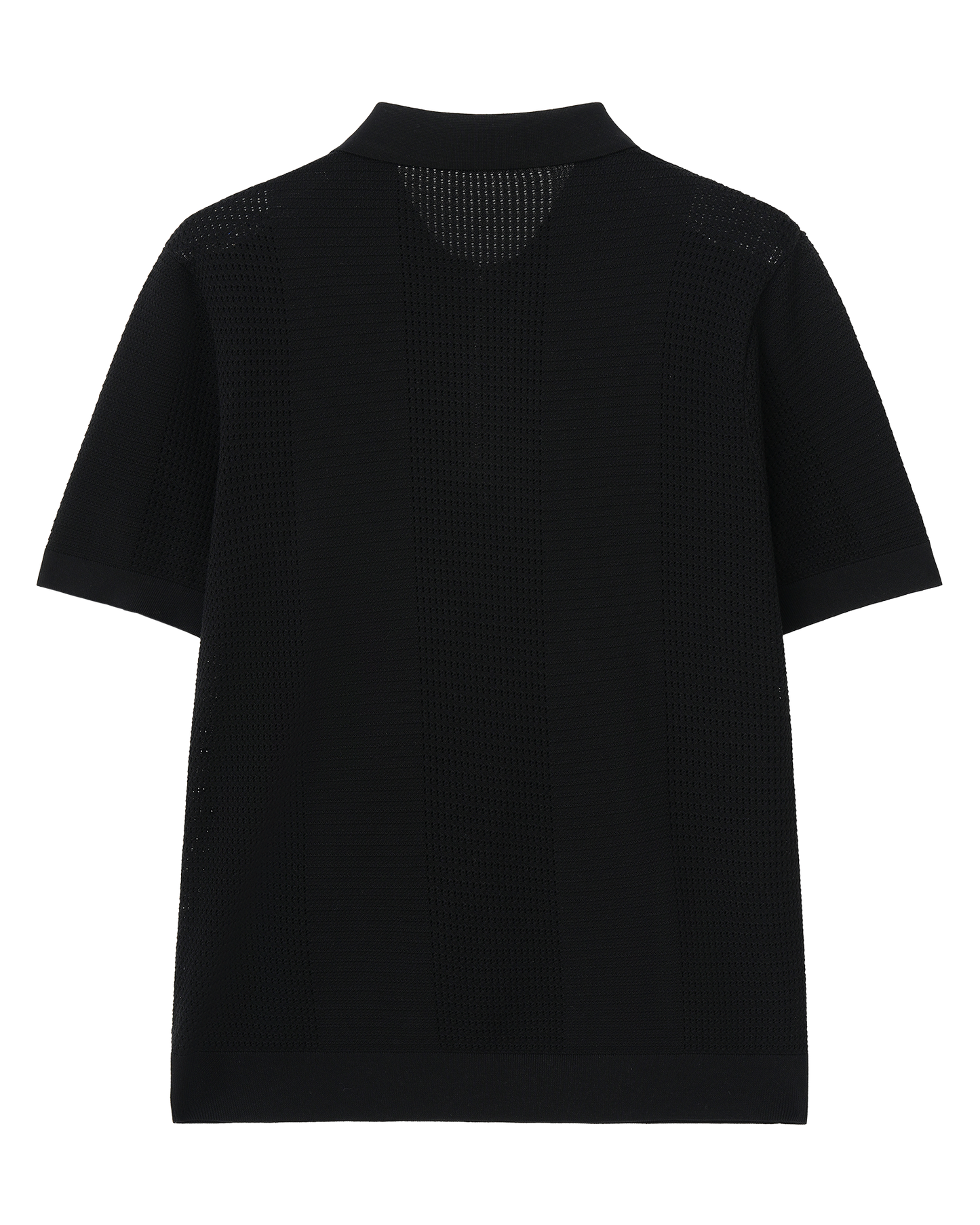 Open Knit Silk Cotton Polo