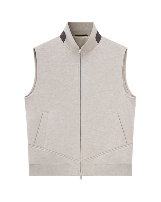 Wool-Cashmere Blend Sleeveless Vest