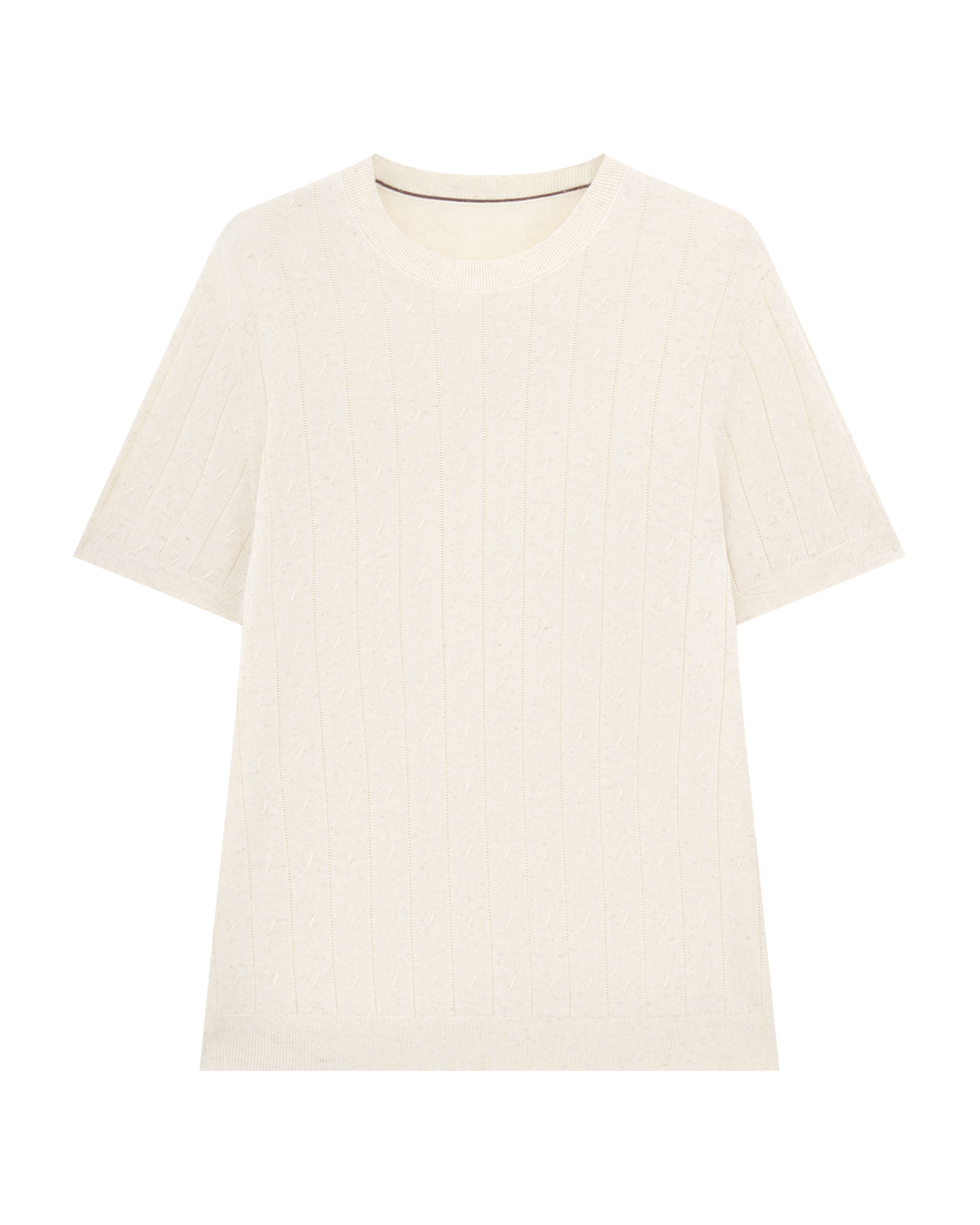 Cable Knit Linen T-Shirt