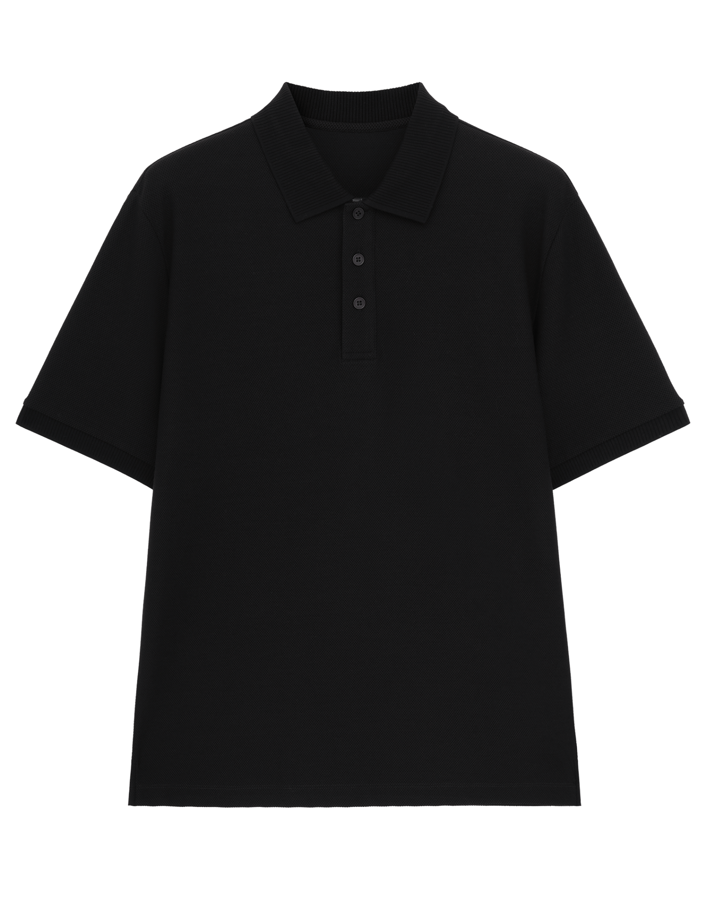 Slit Hem Cotton Polo
