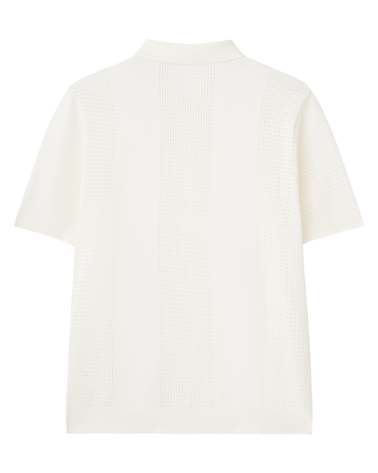 Open Knit Silk Cotton Polo