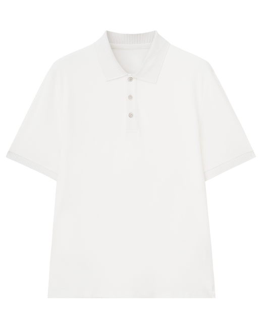 Slit Hem Cotton Polo