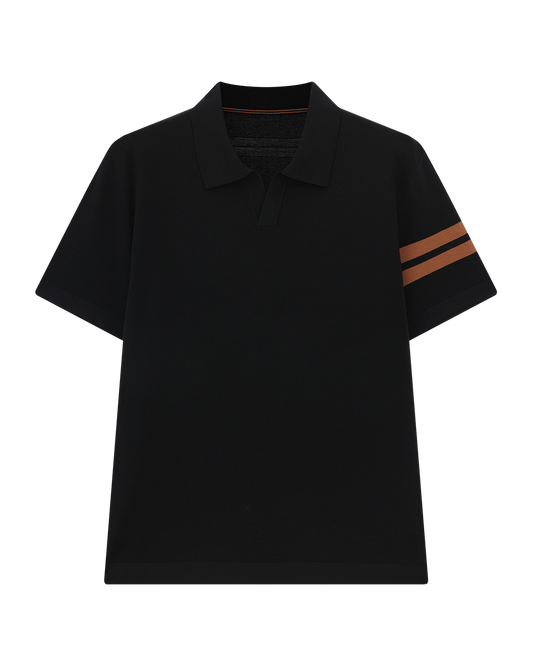 Silk Cotton Knit Polo