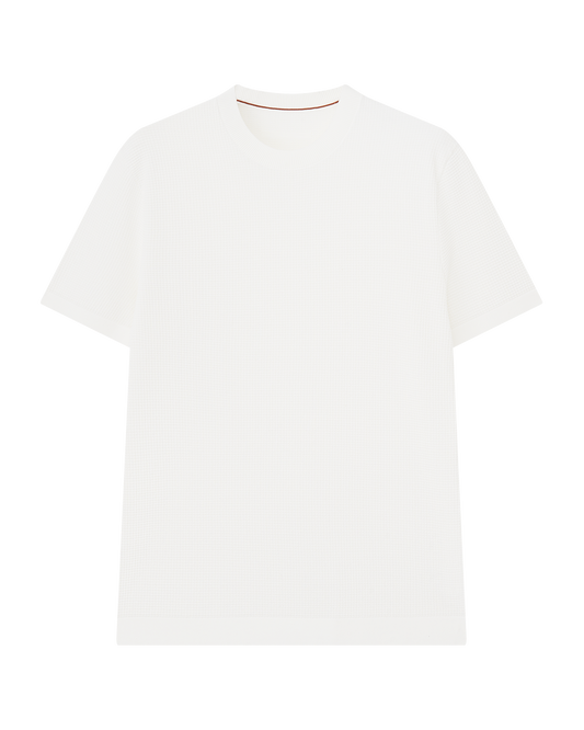 Textured Cotton T-Shirt