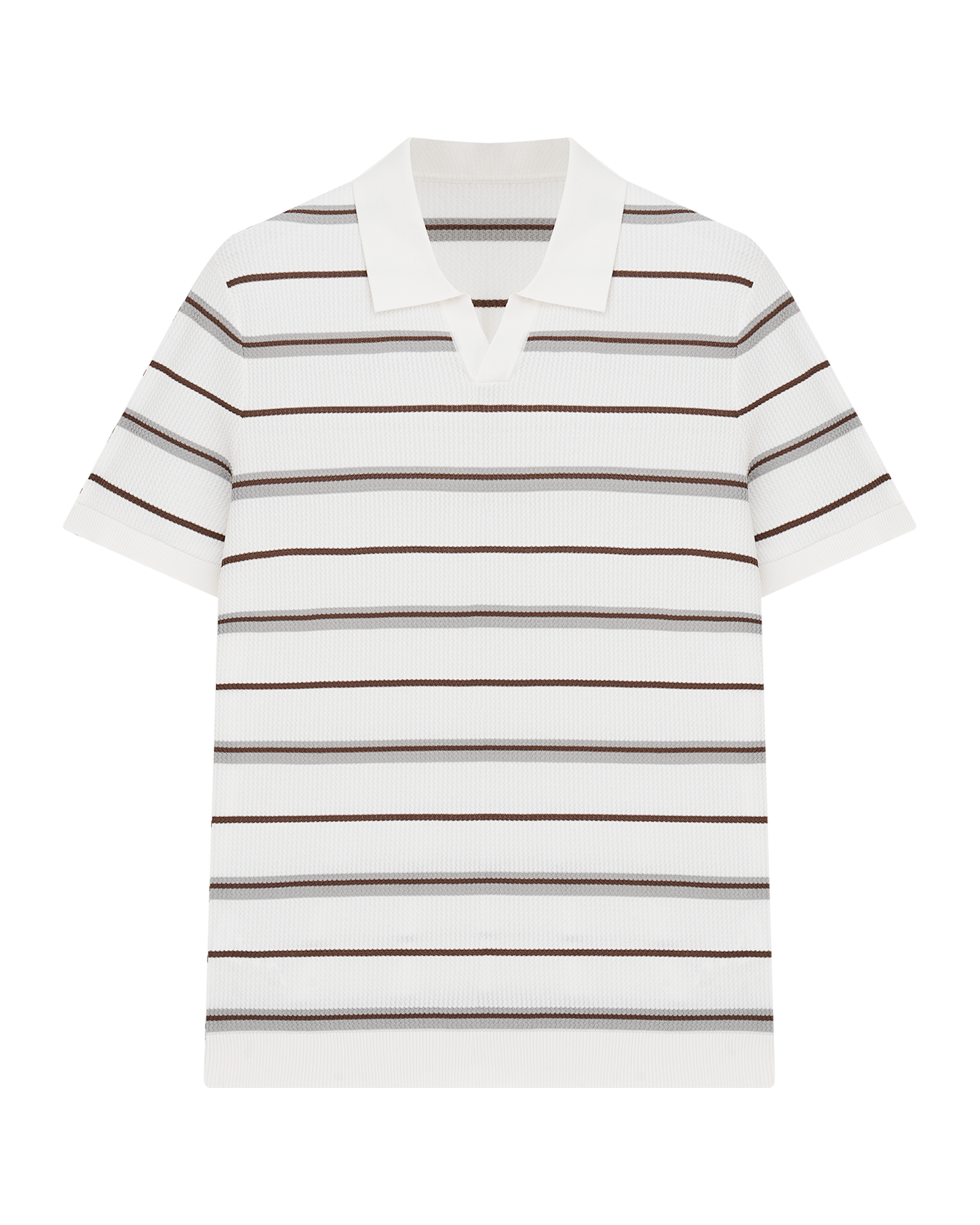 Textured Silk-Cotton Polo