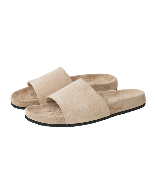 Suede Leather Slides