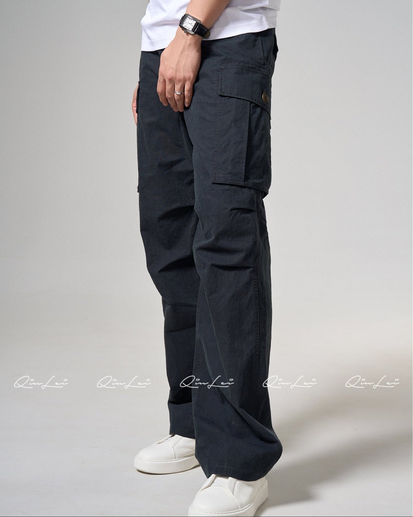 Relaxed Cotton Cargo Pants