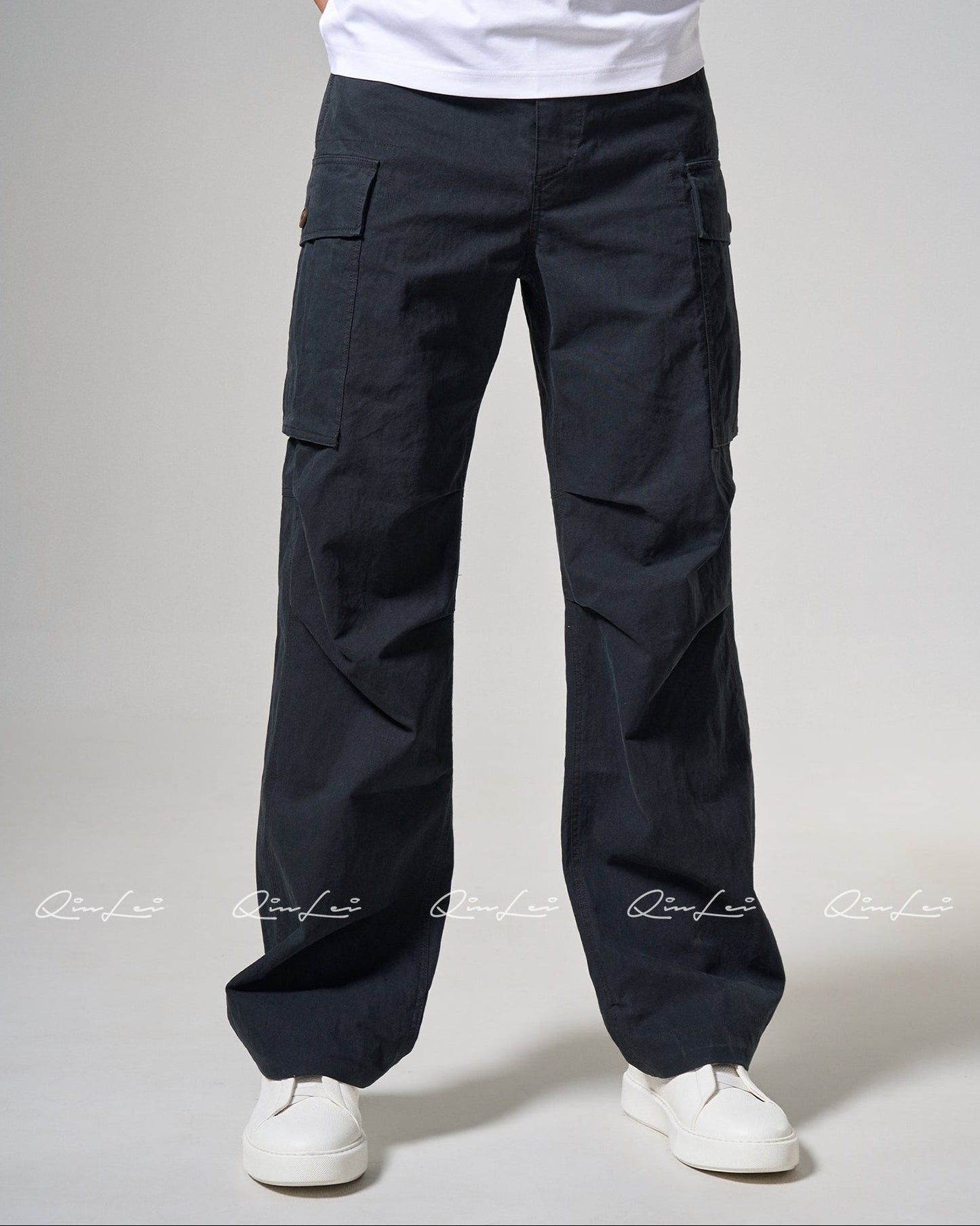 Relaxed Cotton Cargo Pants