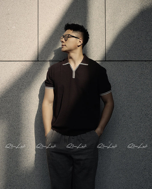 Textured Cotton Polo